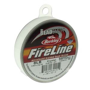 8LB Test - Size D Berkley Fireline Thread 50 Yard Spool - Crystal