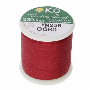 Miyuki 100% Nylon K.O. Beading Thread 55 Yard Spool Size B - RED