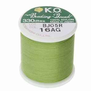 Miyuki 100% Nylon K.O. Beading Thread 55 Yard Spool Size B - APPLE GREEN