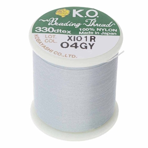 Miyuki 100% Nylon K.O. Beading Thread 55 Yard Spool Size B - LIGHT GREY