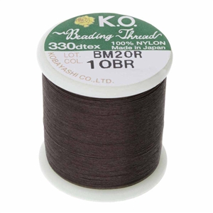 Miyuki 100% Nylon K.O. Beading Thread 55 Yard Spool Size B - DARK BROWN